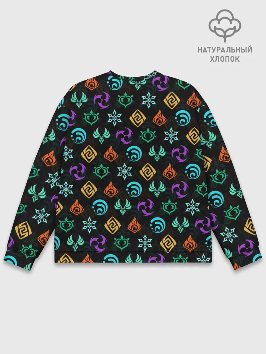 Мужской свитшот базовый / GENSHIN IMPACT ЭМБЛЕМЫ / ГЕНШИН ИМПАКТ