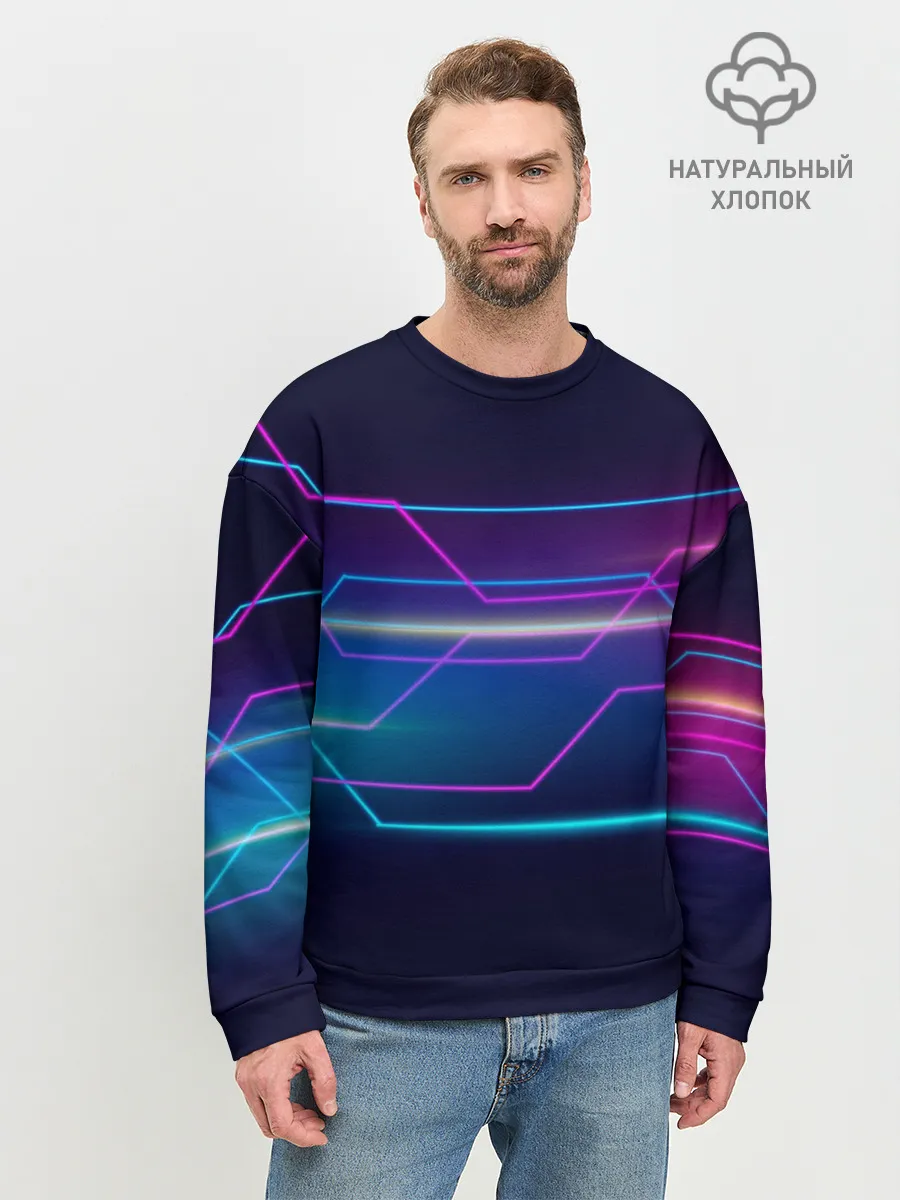 Мужской свитшот базовый / Лазерные лучи
