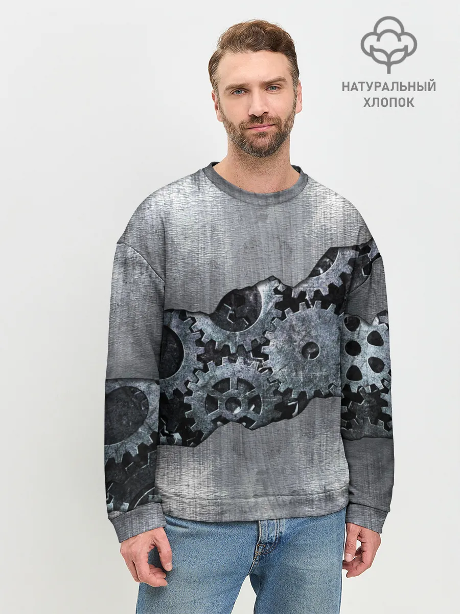 Мужской свитшот базовый / Шестеренки
