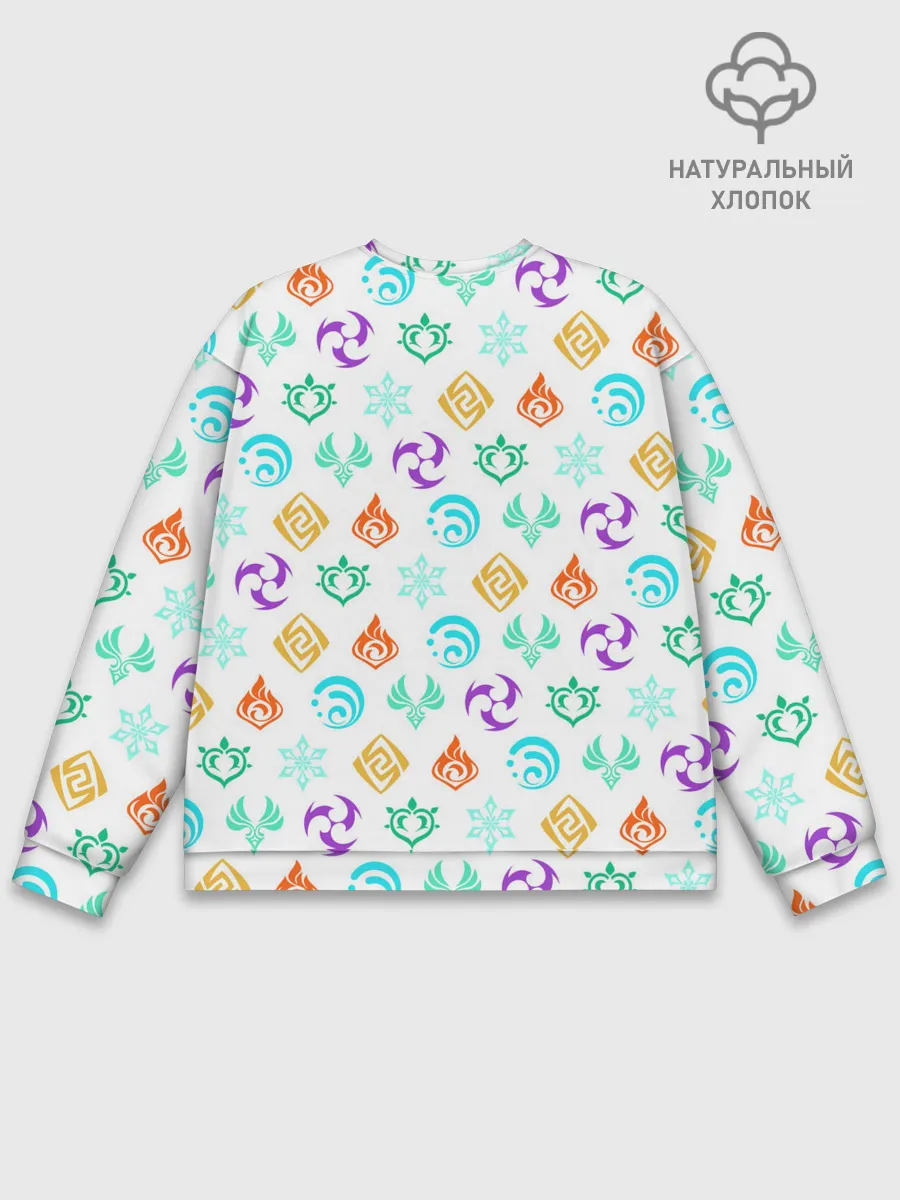 Мужской свитшот базовый / GENSHIN IMPACT ЭМБЛЕМЫ