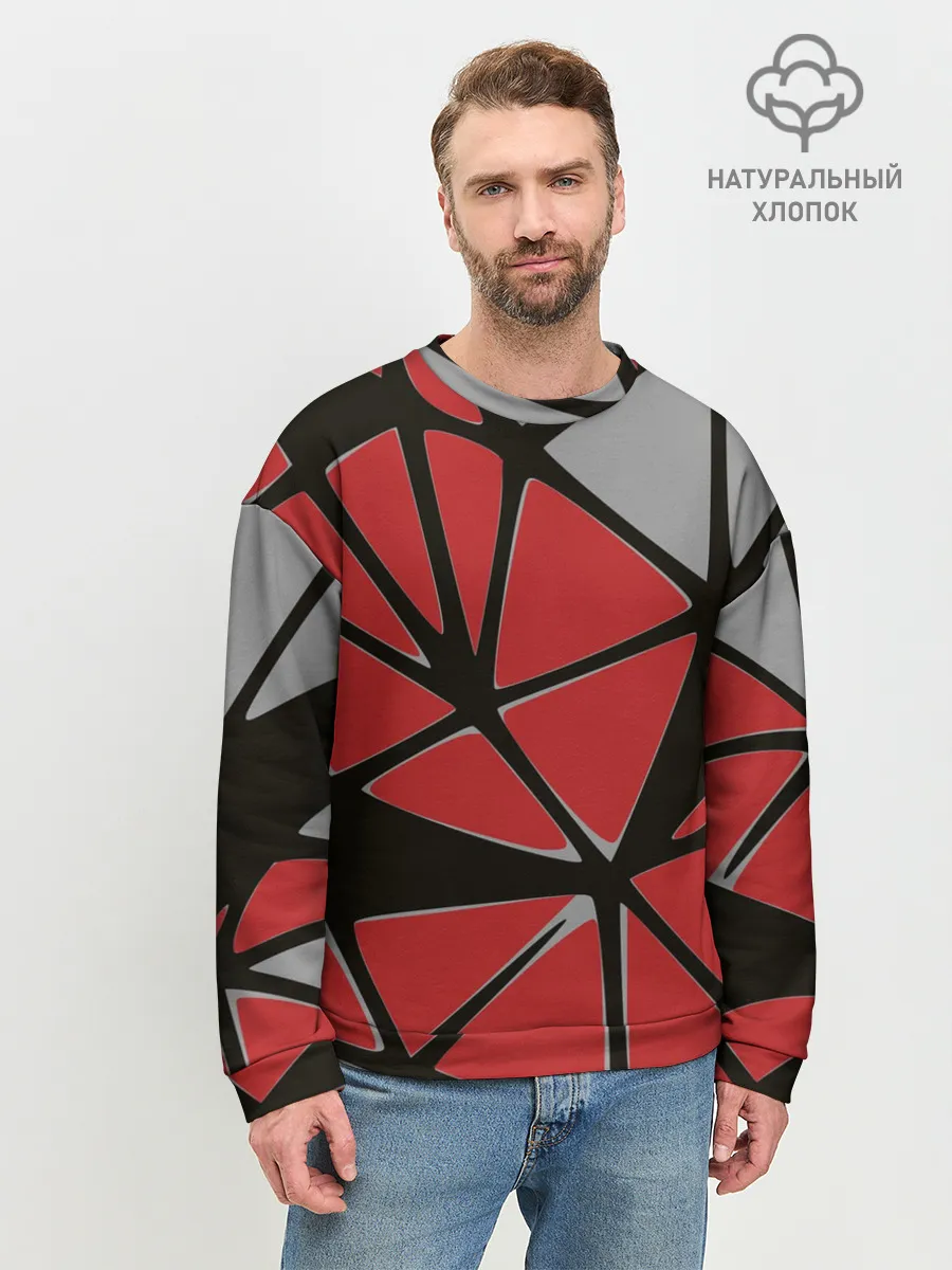 Мужской свитшот базовый / Треугольники