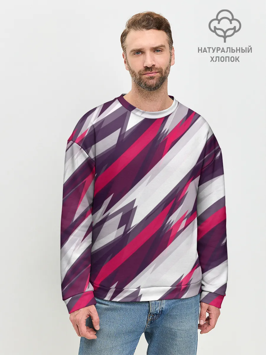 Мужской свитшот базовый / Абстракция ,,Пламя