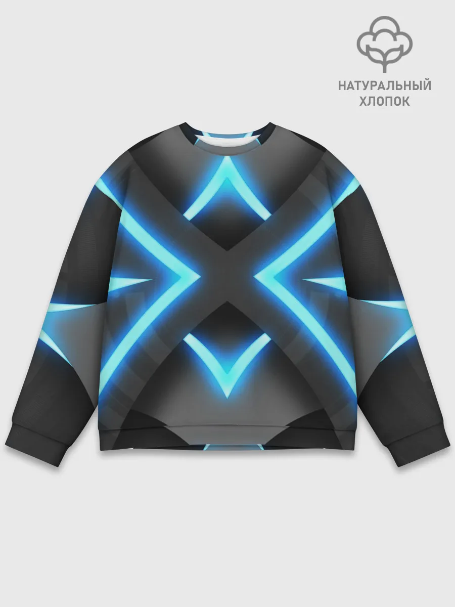 Мужской свитшот базовый / НЕОНОВЫЕ СТРЕЛКИ 3D