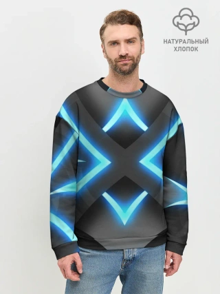 Мужской свитшот базовый / НЕОНОВЫЕ СТРЕЛКИ 3D
