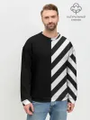 Мужской свитшот базовый / Черно-Белые Полосы