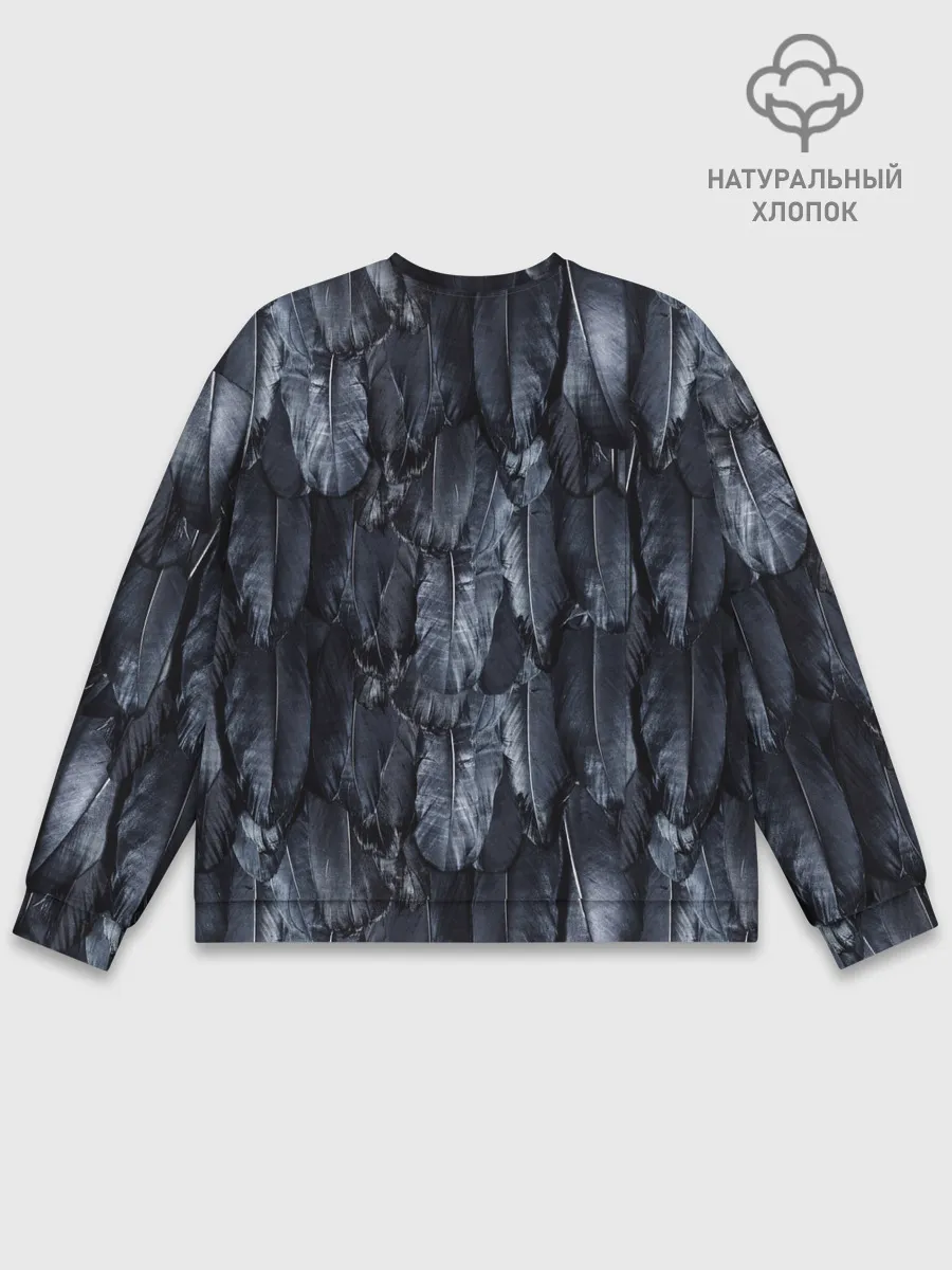 Мужской свитшот базовый / Черный Ворон