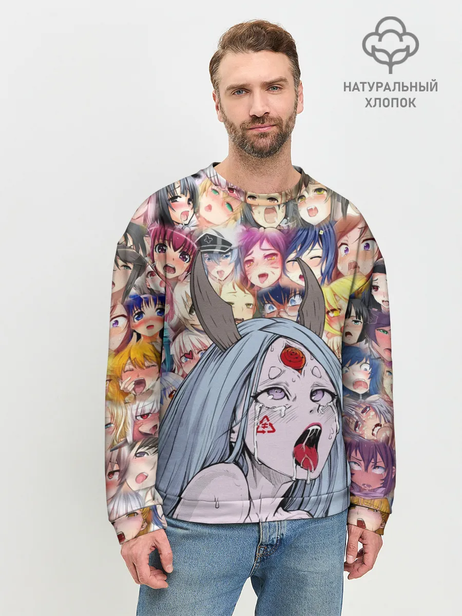 Мужской свитшот базовый / KAGUYA AHEGAO | КАГУЯ АХЕГАО