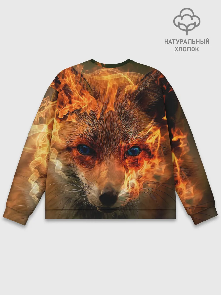 Мужской свитшот базовый / Огненная лиса