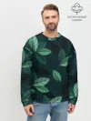 Мужской свитшот базовый / Текстура Листья