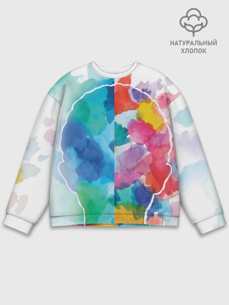 Мужской свитшот базовый / Акварель