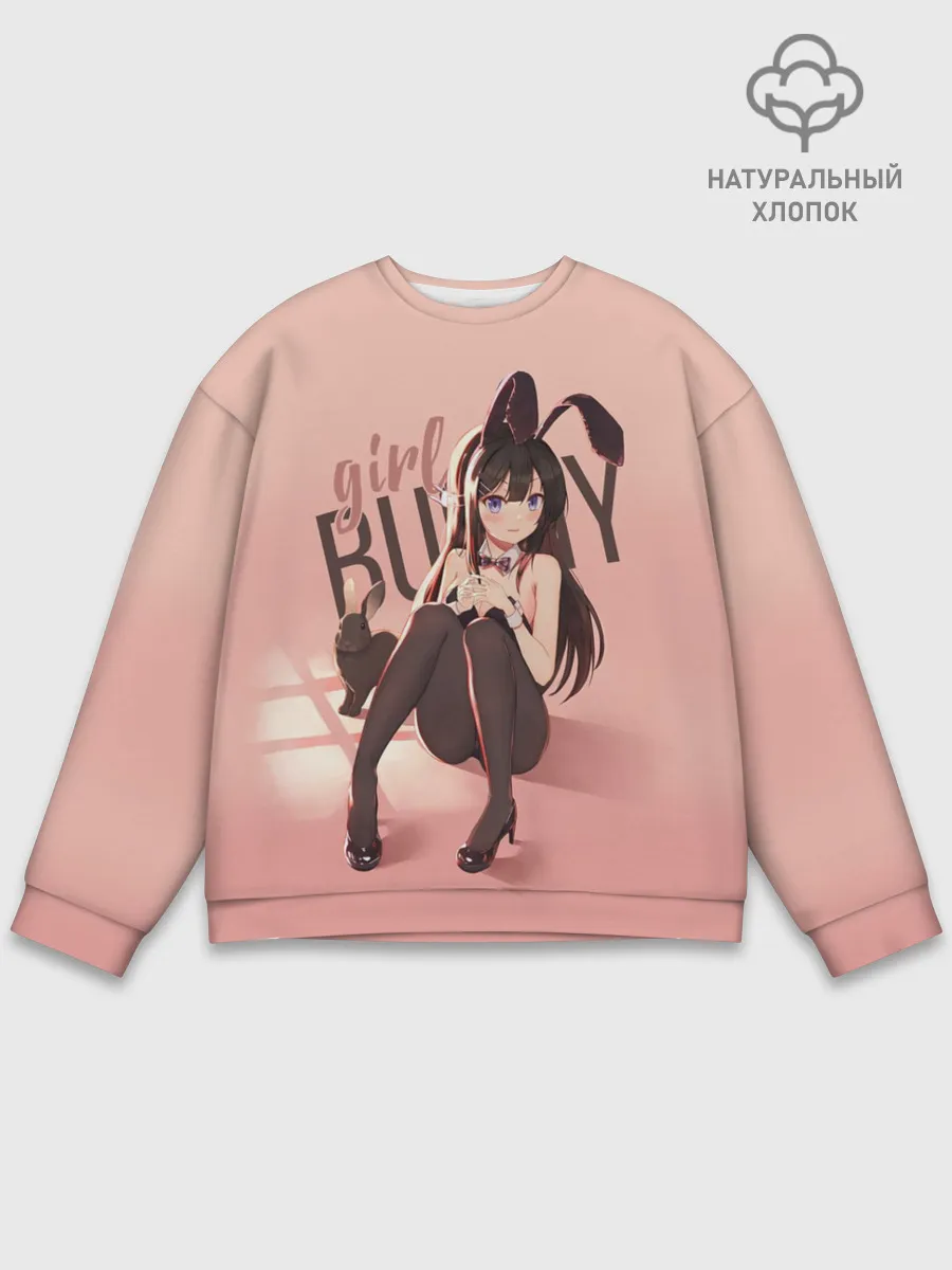 Мужской свитшот базовый / Bunny Girl apricot