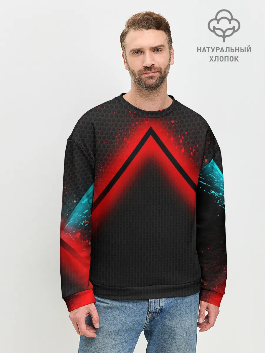 Мужской свитшот базовый / Кровавая линия3D