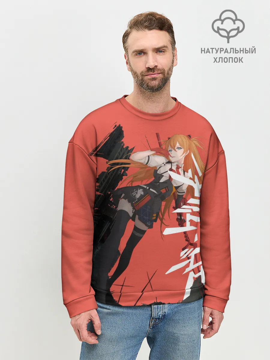 Мужской свитшот базовый / Evangelion Asuka Langley