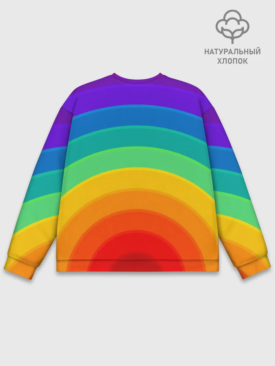 Мужской свитшот базовый / Круговая радуга