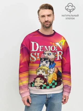 Мужской свитшот базовый / КЛИНОК, РАССЕКАЮЩИЙ ДЕМОНОВ