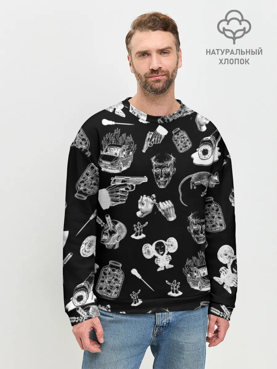 Мужской свитшот базовый / КРОВОСТОК ТАТУИРОВКИ