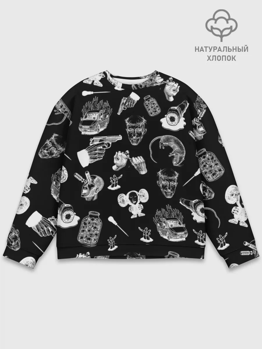 Мужской свитшот базовый / КРОВОСТОК ТАТУИРОВКИ