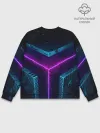 Мужской свитшот базовый / Неоновые грани 3D