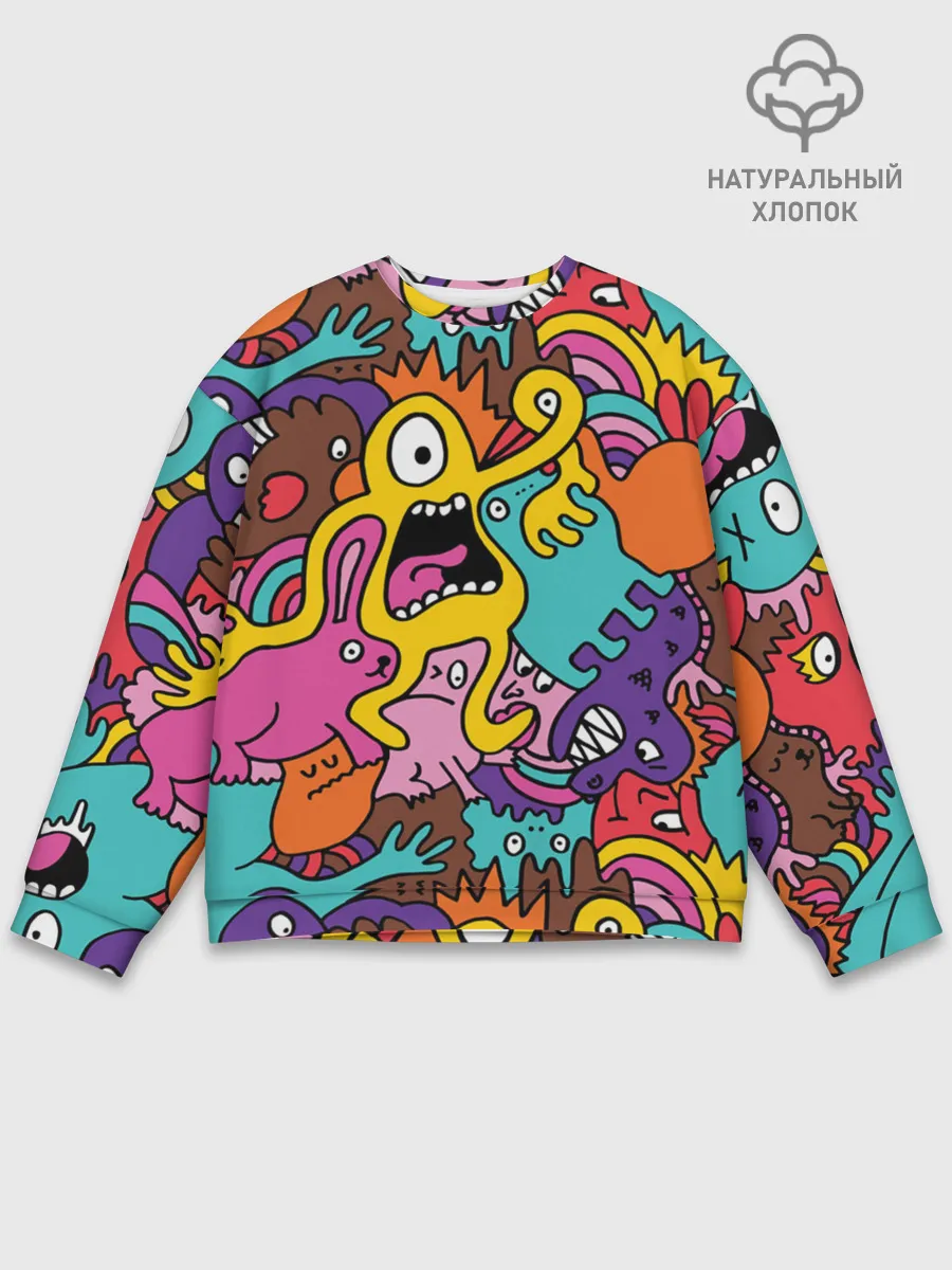 Мужской свитшот базовый / crazy abstraction