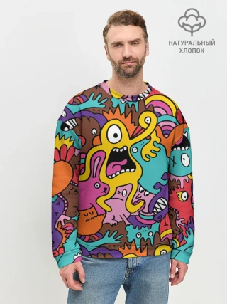 Мужской свитшот базовый / crazy abstraction
