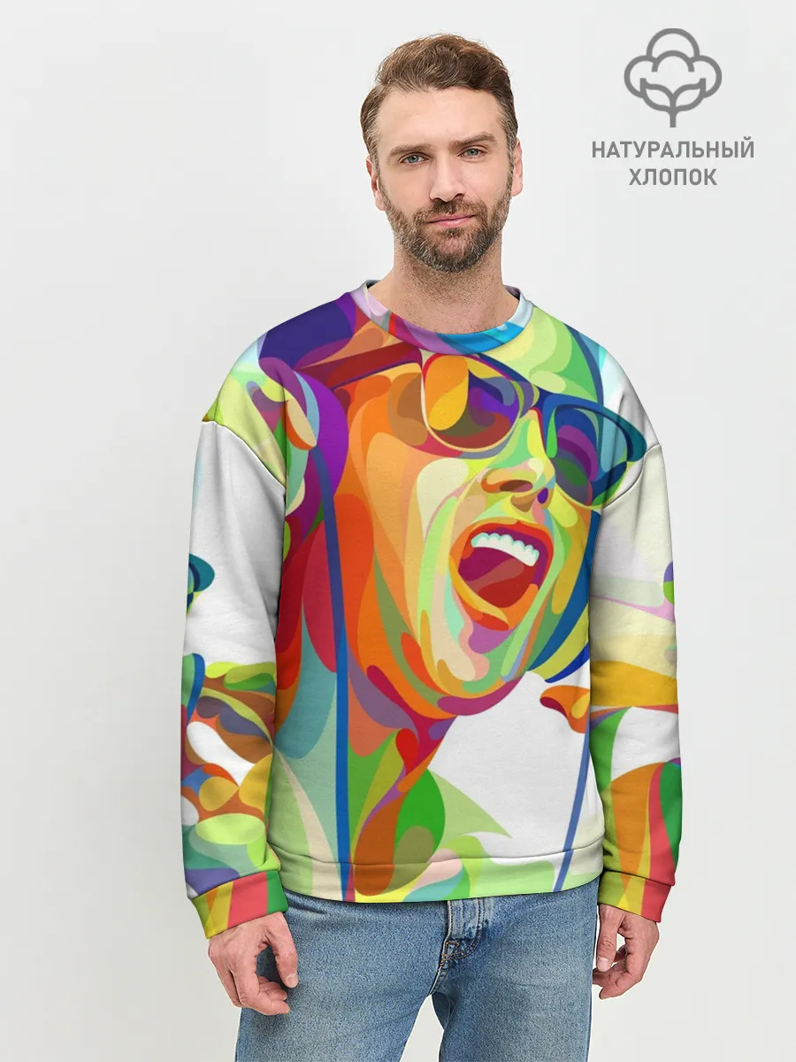 Мужской свитшот базовый / Слушаем Музыку