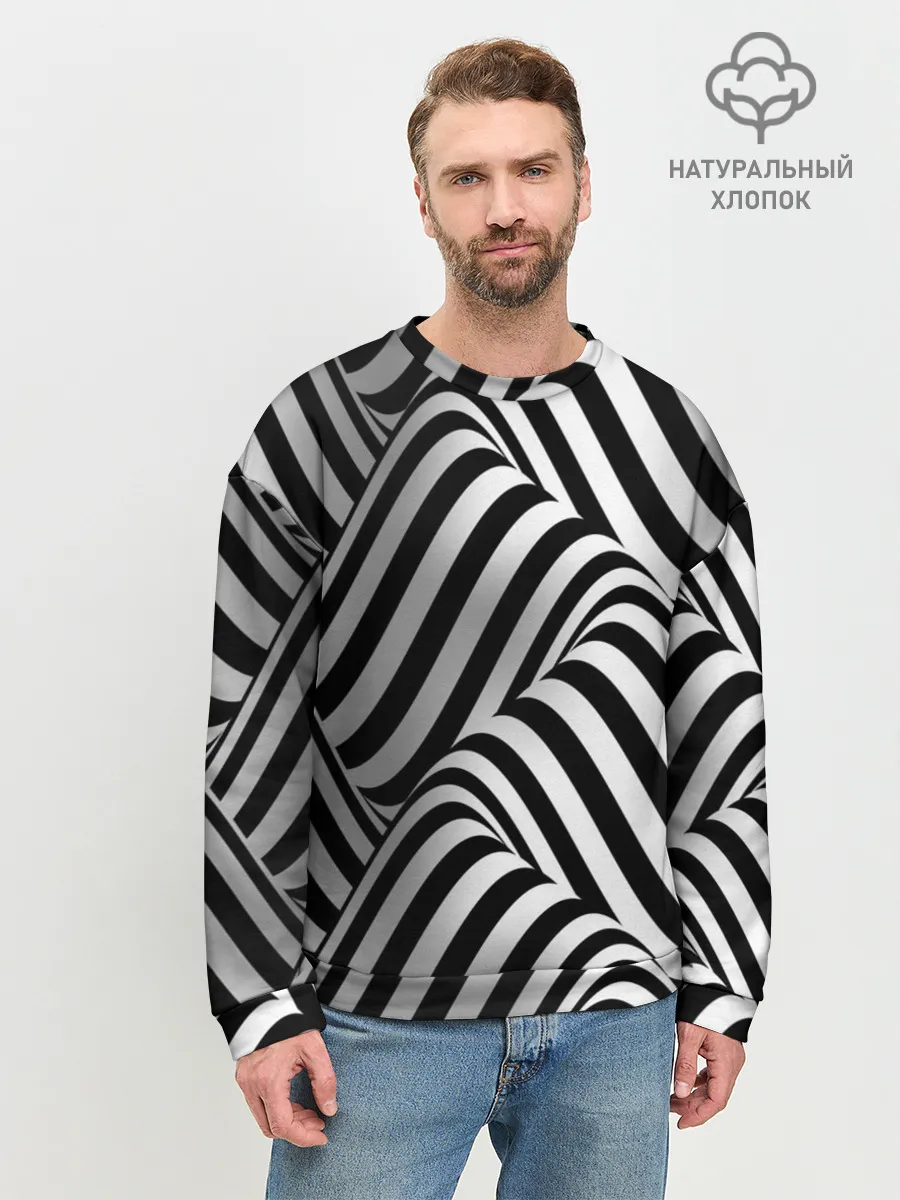 Мужской свитшот базовый / 3D Иллюзия