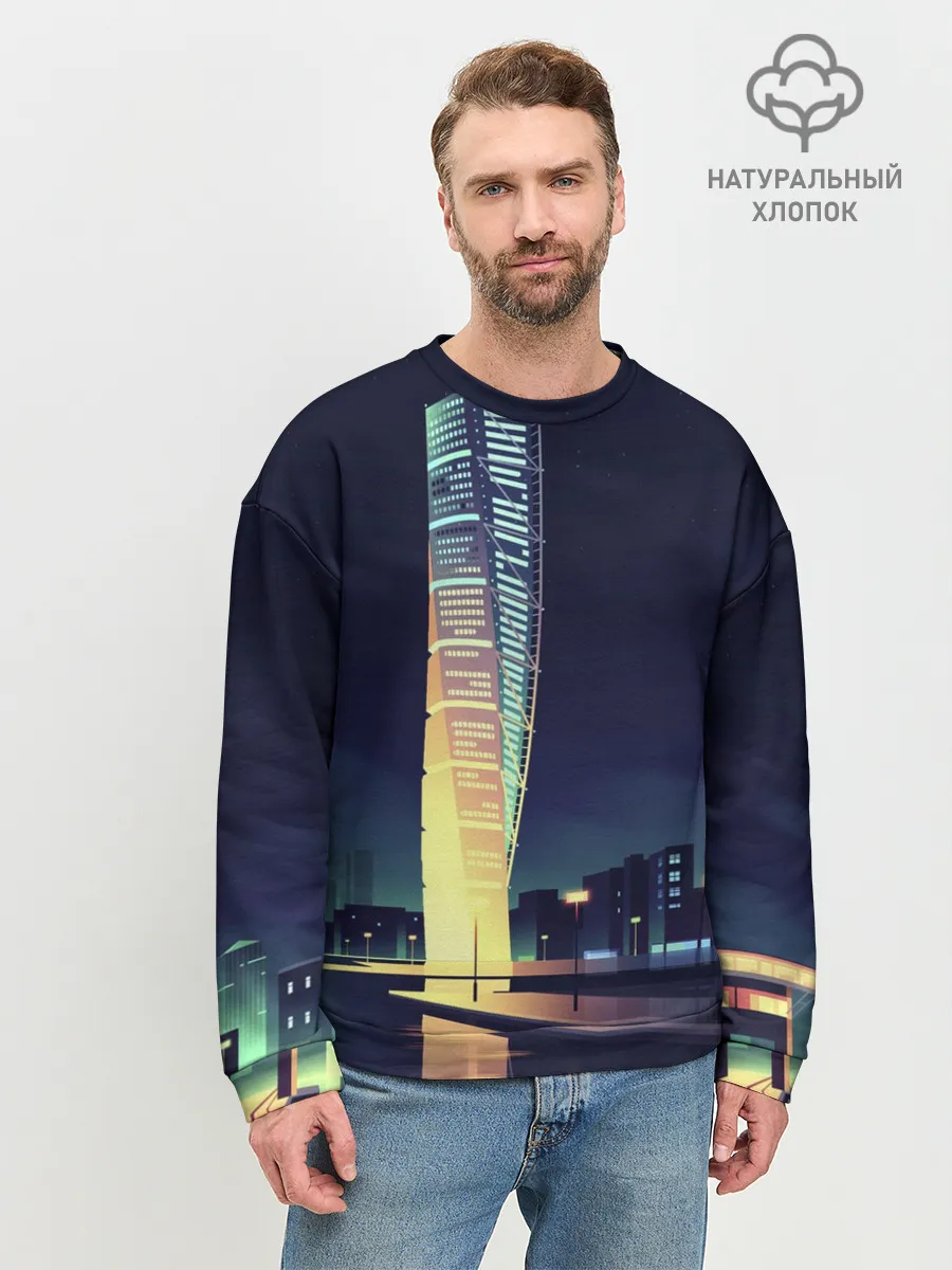 Мужской свитшот базовый / Ночной Город