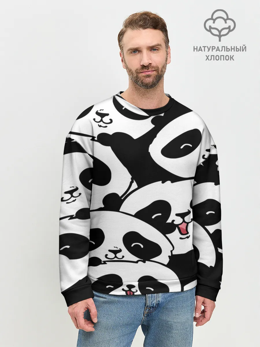 Мужской свитшот базовый / панды