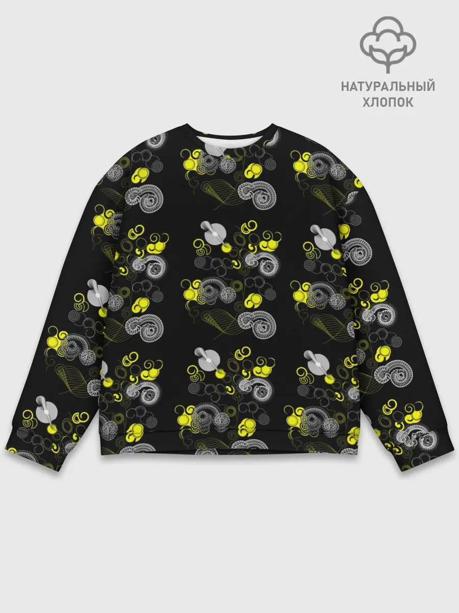 Мужской свитшот базовый / неоновая абстракция