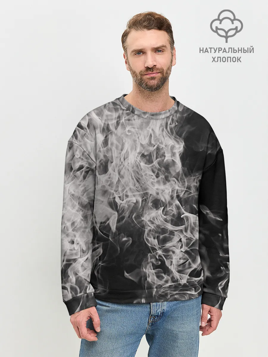 Мужской свитшот базовый / Fire and Smoke