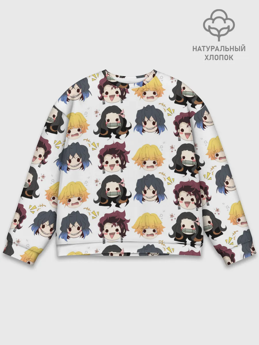 Мужской свитшот базовый / Клинок, рассекающий демонов