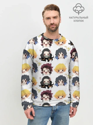 Мужской свитшот базовый / Клинок, рассекающий демонов