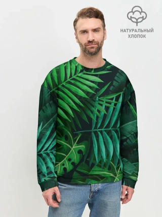 Мужской свитшот базовый / Сочные тропики
