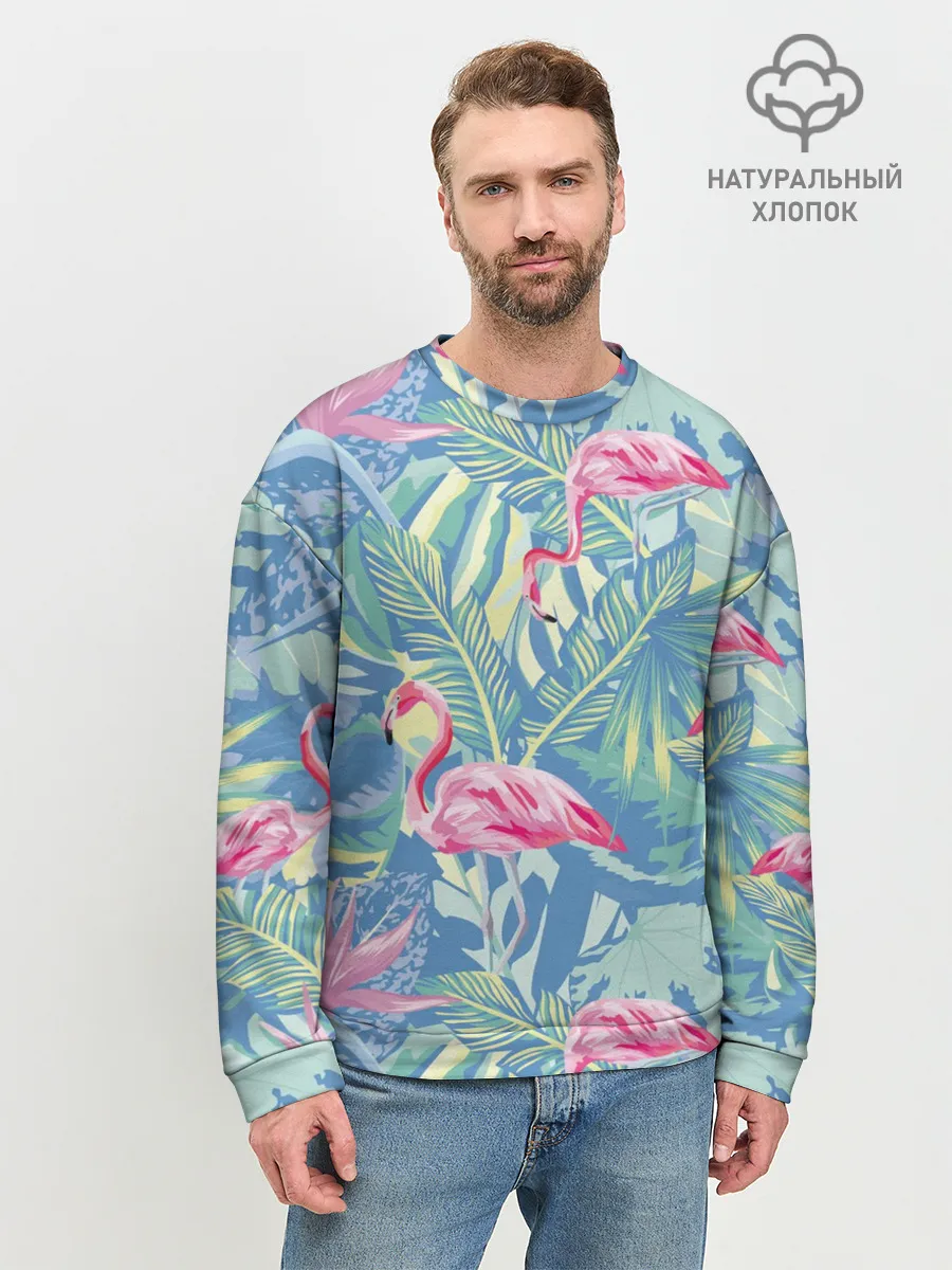 Мужской свитшот базовый / фламинго