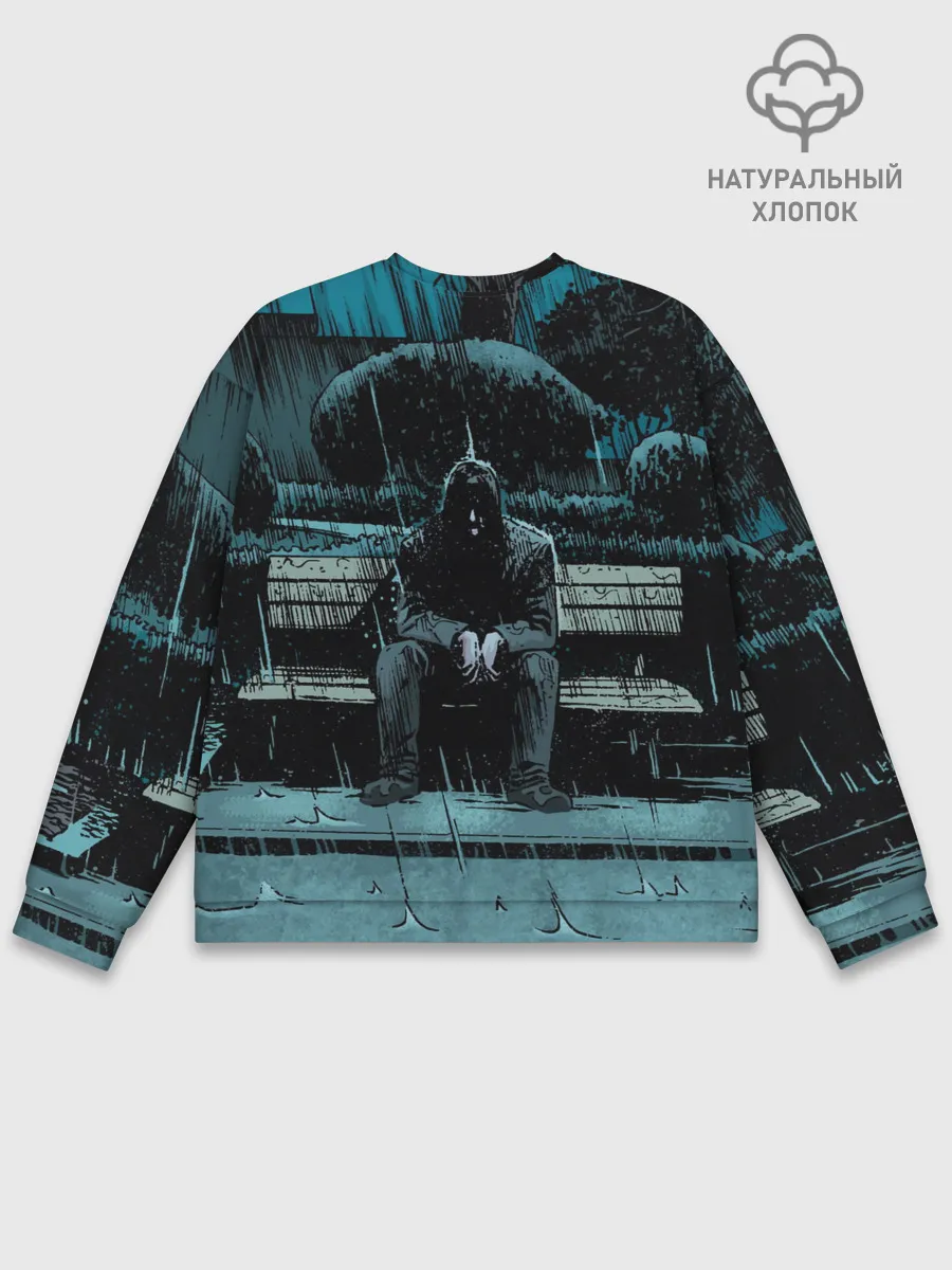 Мужской свитшот базовый / Киану Ривз - комикс о боге