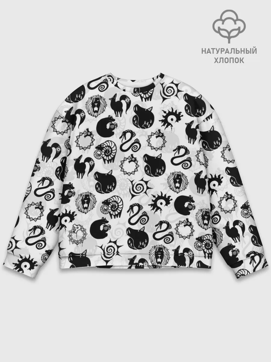 Мужской свитшот базовый / 7 СМЕРТНЫХ ГРЕХОВ СИМВОЛЫ