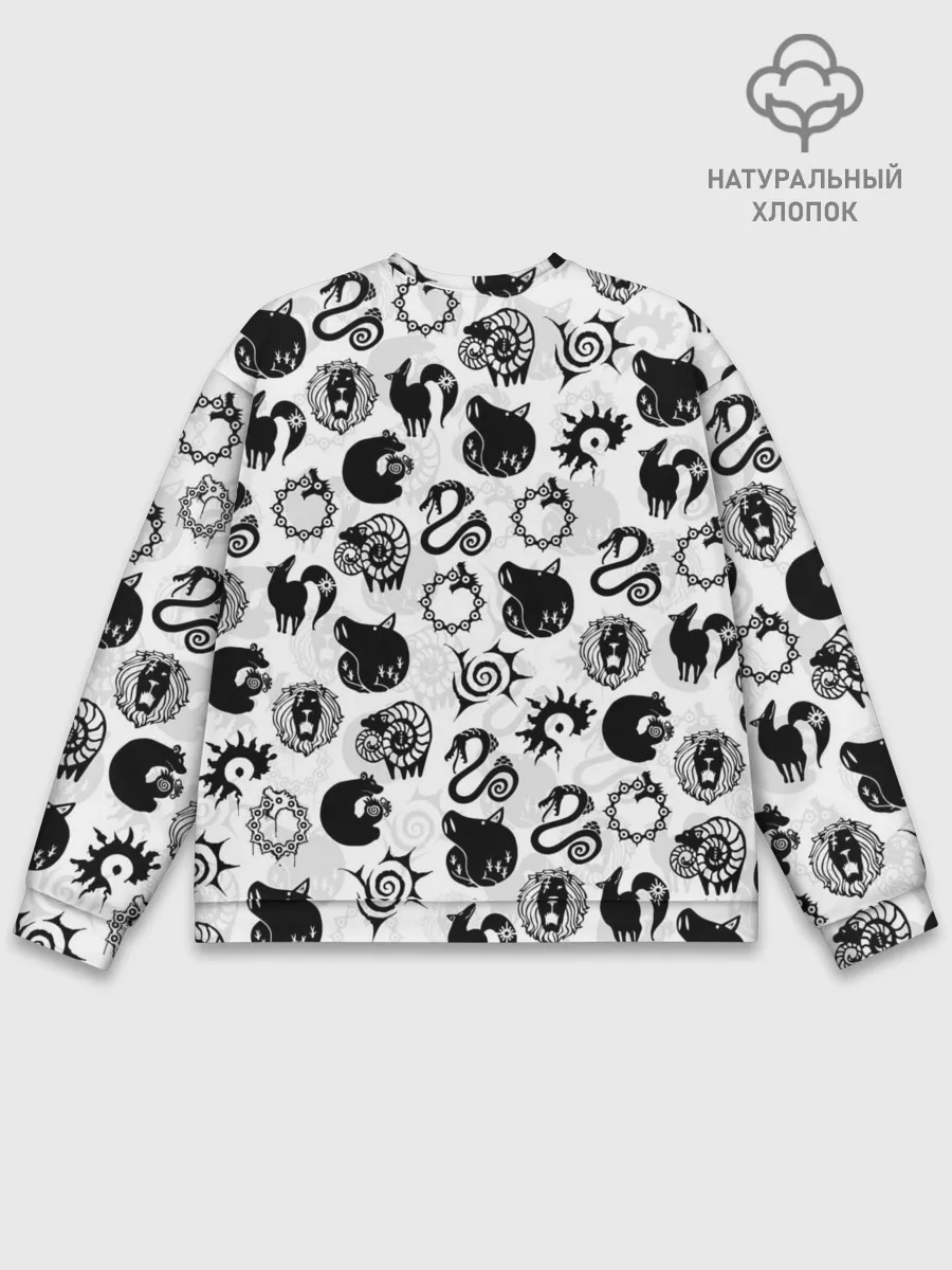 Мужской свитшот базовый / 7 СМЕРТНЫХ ГРЕХОВ СИМВОЛЫ