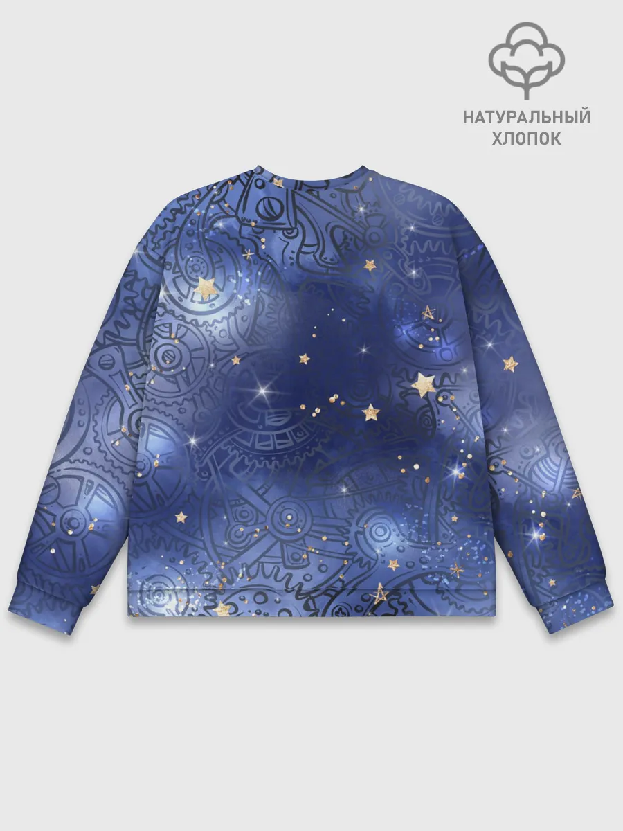 Мужской свитшот базовый / Небо в стиле Стимпанк