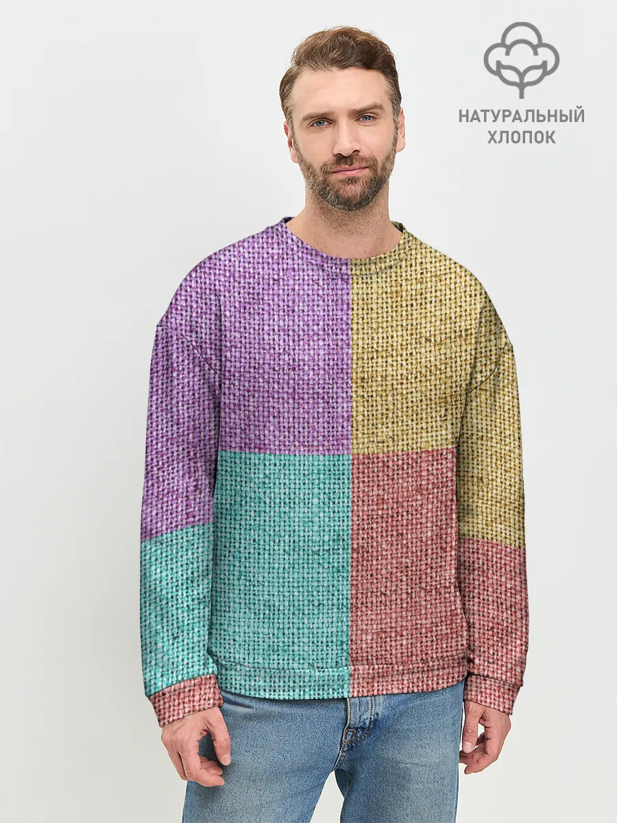 Мужской свитшот базовый / Burlap Patchwork