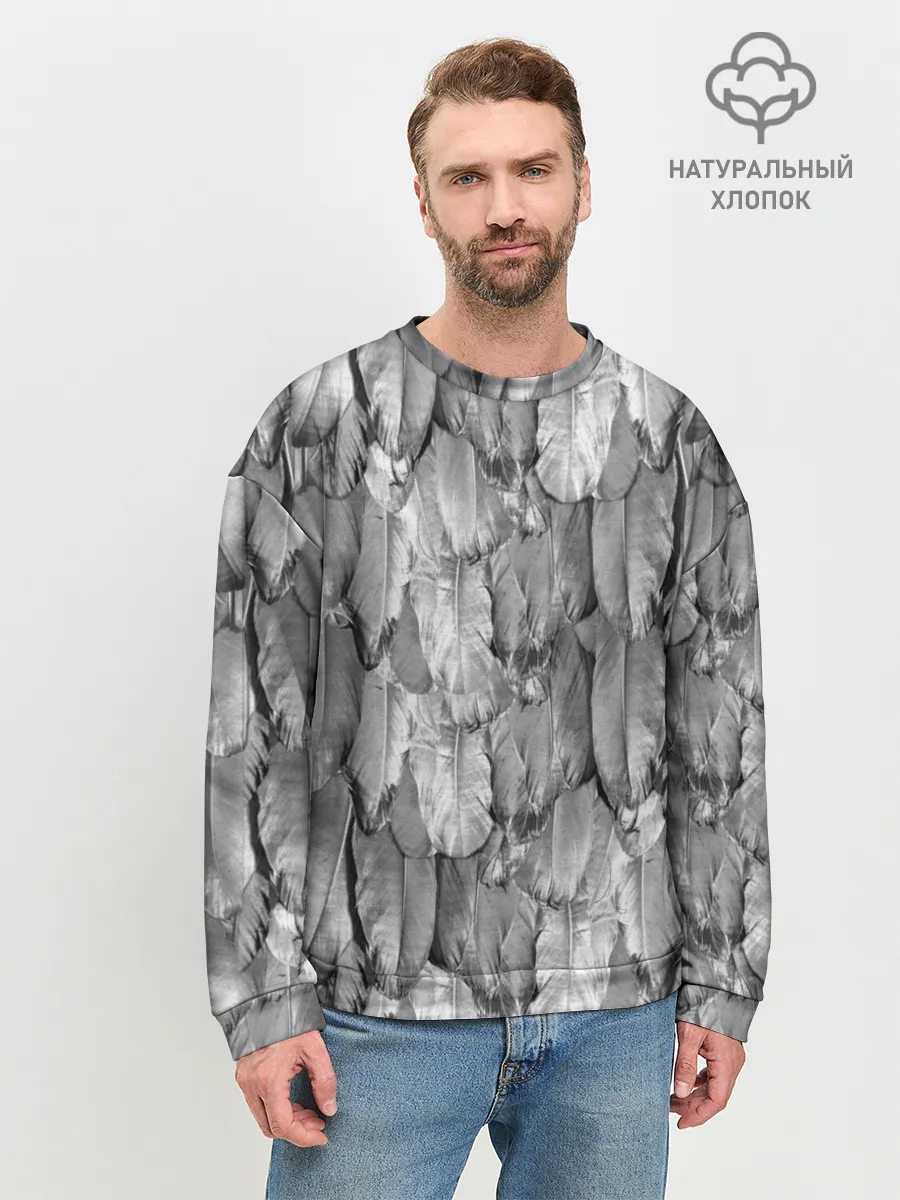 Мужской свитшот базовый / White Raven