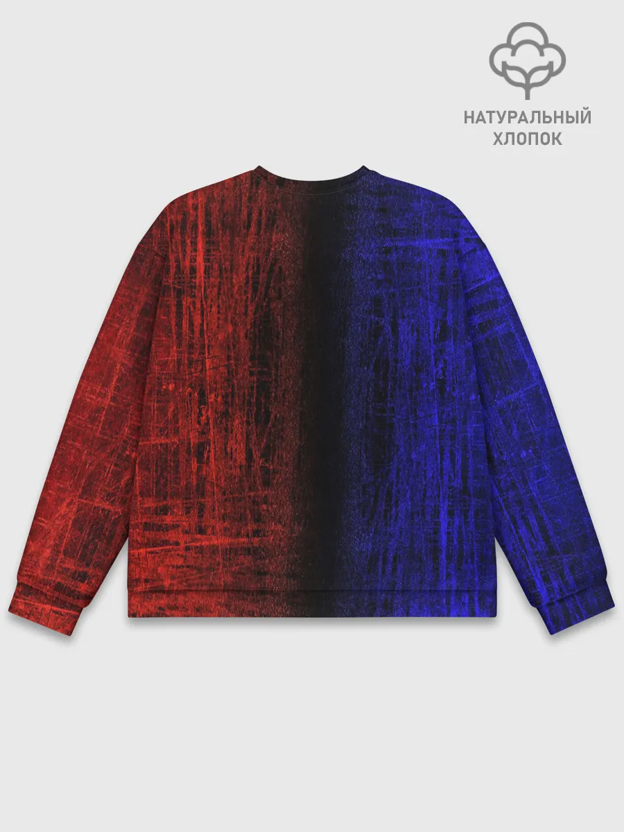 Мужской свитшот базовый / Сине-Красная Текстура