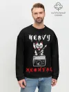 Мужской свитшот базовый / КОТ ХЕВИ МЕТАЛ