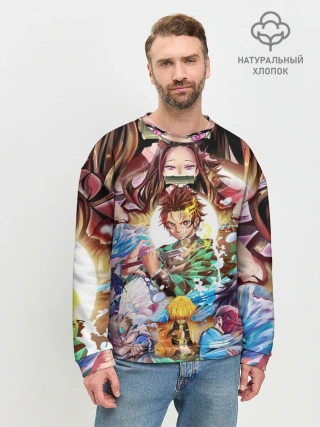 Мужской свитшот базовый / ТАНДЖИРО НЕЗУКО ЗЕНИЦУ / KNY