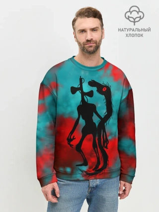 Мужской свитшот базовый / Сиреноголовый и Лошадь монстры