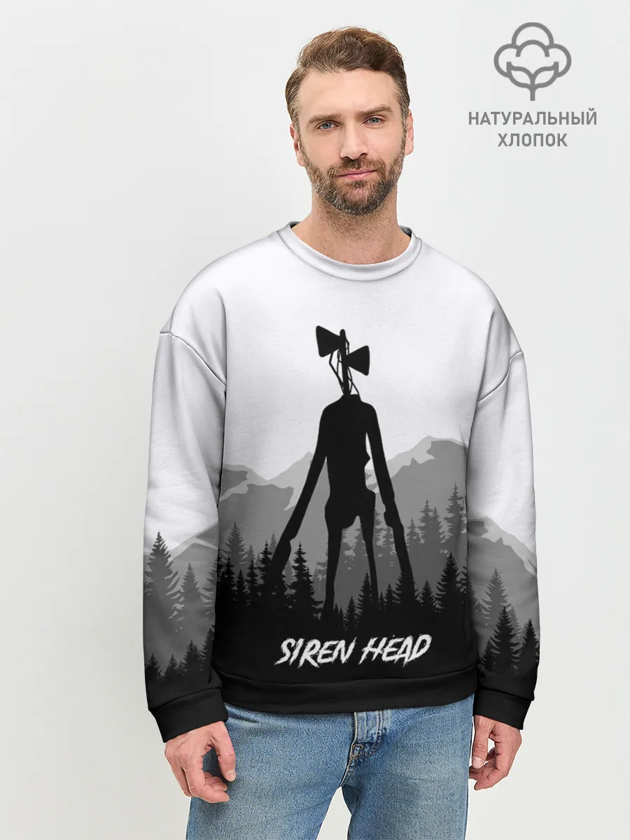 Мужской свитшот базовый / SIREN HEAD | DARK FOREST
