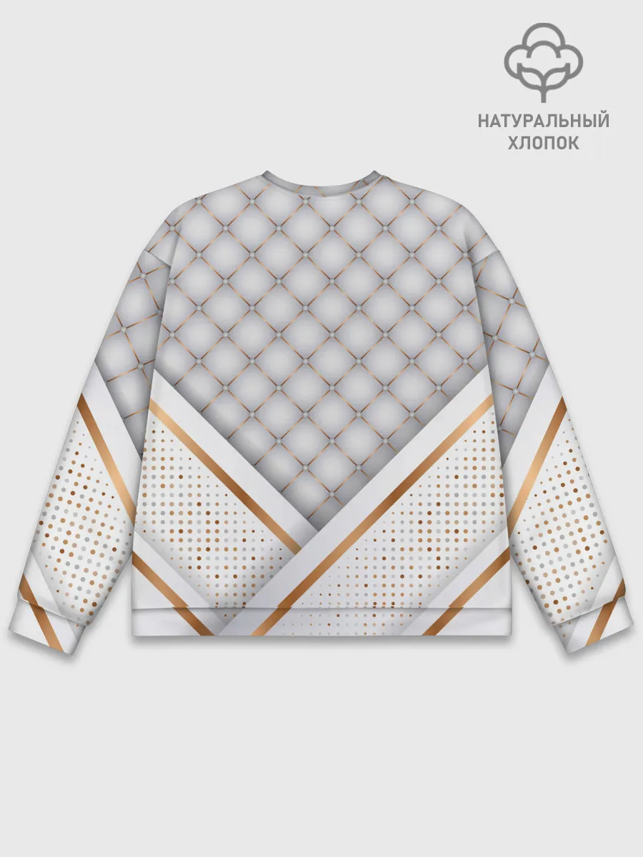 Мужской свитшот базовый / Luxury white & Gold