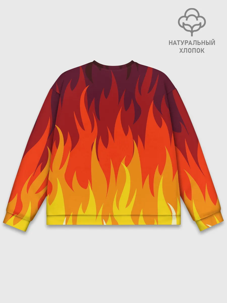 Мужской свитшот базовый / Меха скелет | Steampunk Fire