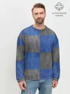Мужской свитшот базовый / Denim Patchwork