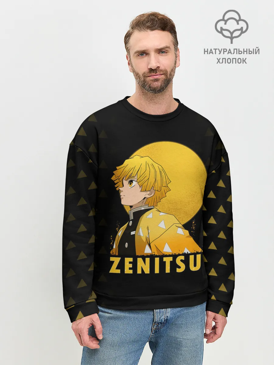 Мужской свитшот базовый / ZENITSU Kimetsu no Yaiba