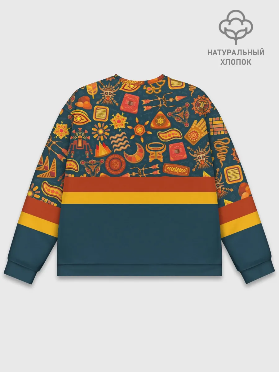 Мужской свитшот базовый / Африканская Символика